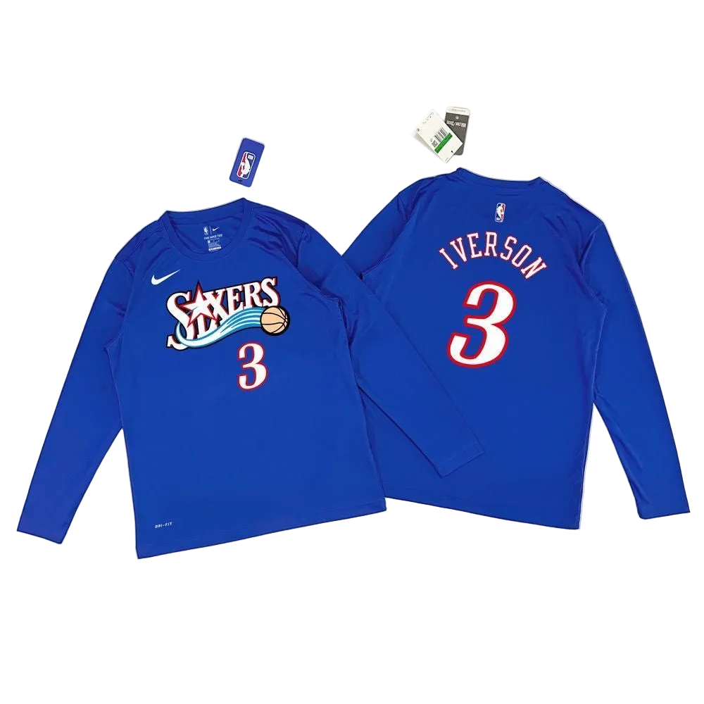 76ers X Allen Iverson Custom 90’s pre-game warmup jersey
