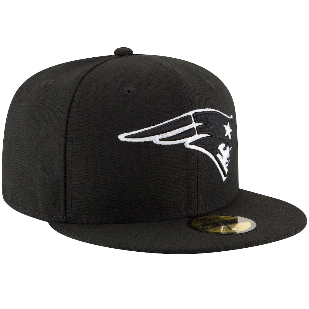 New England Patriots Fitted Hat -black