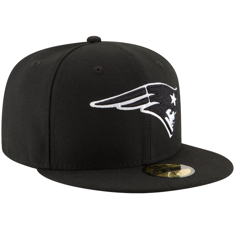 New England Patriots Fitted Hat -black