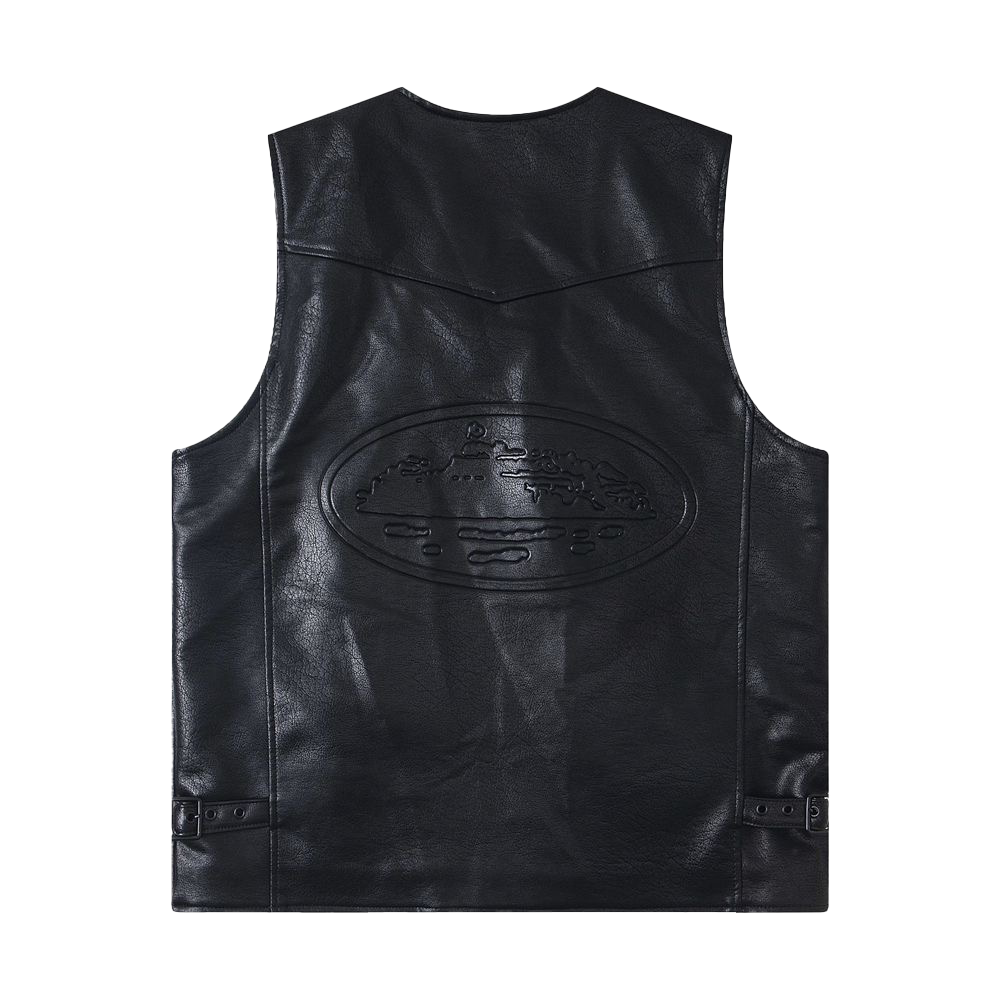 Corteiz Leather Vest -Black