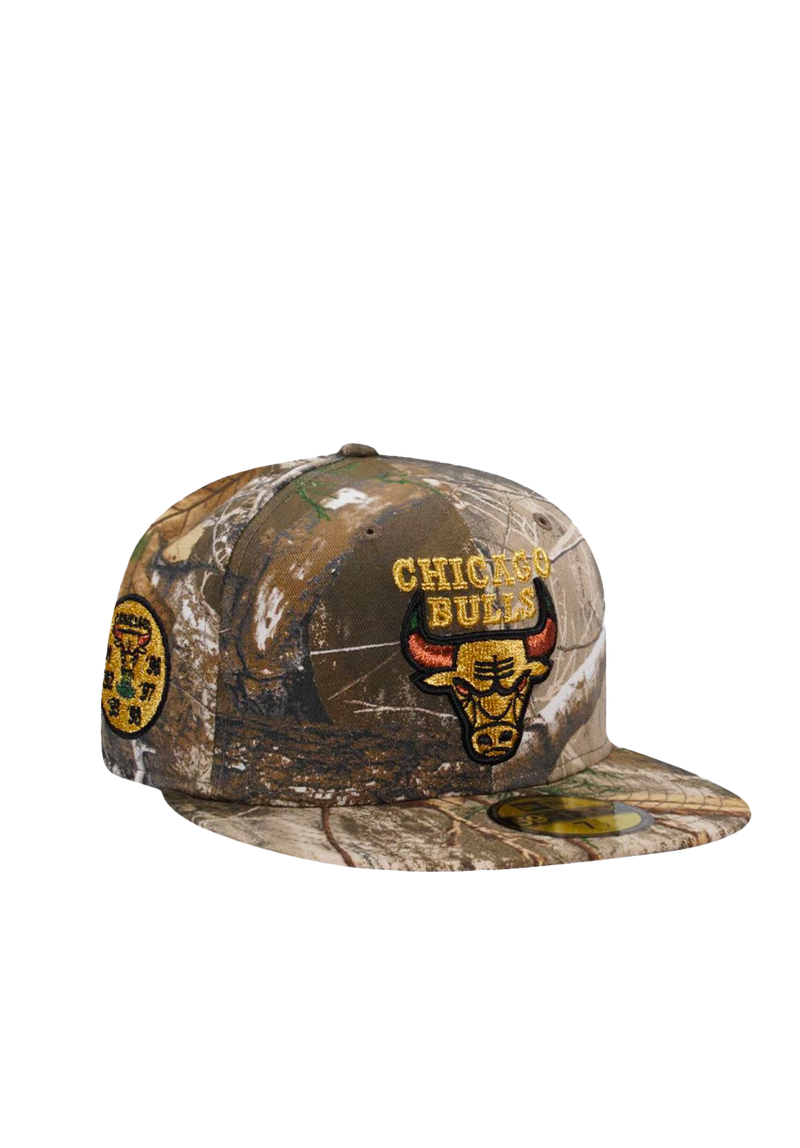 Chicago Bulls Camouflage tree Fitted hat -camo