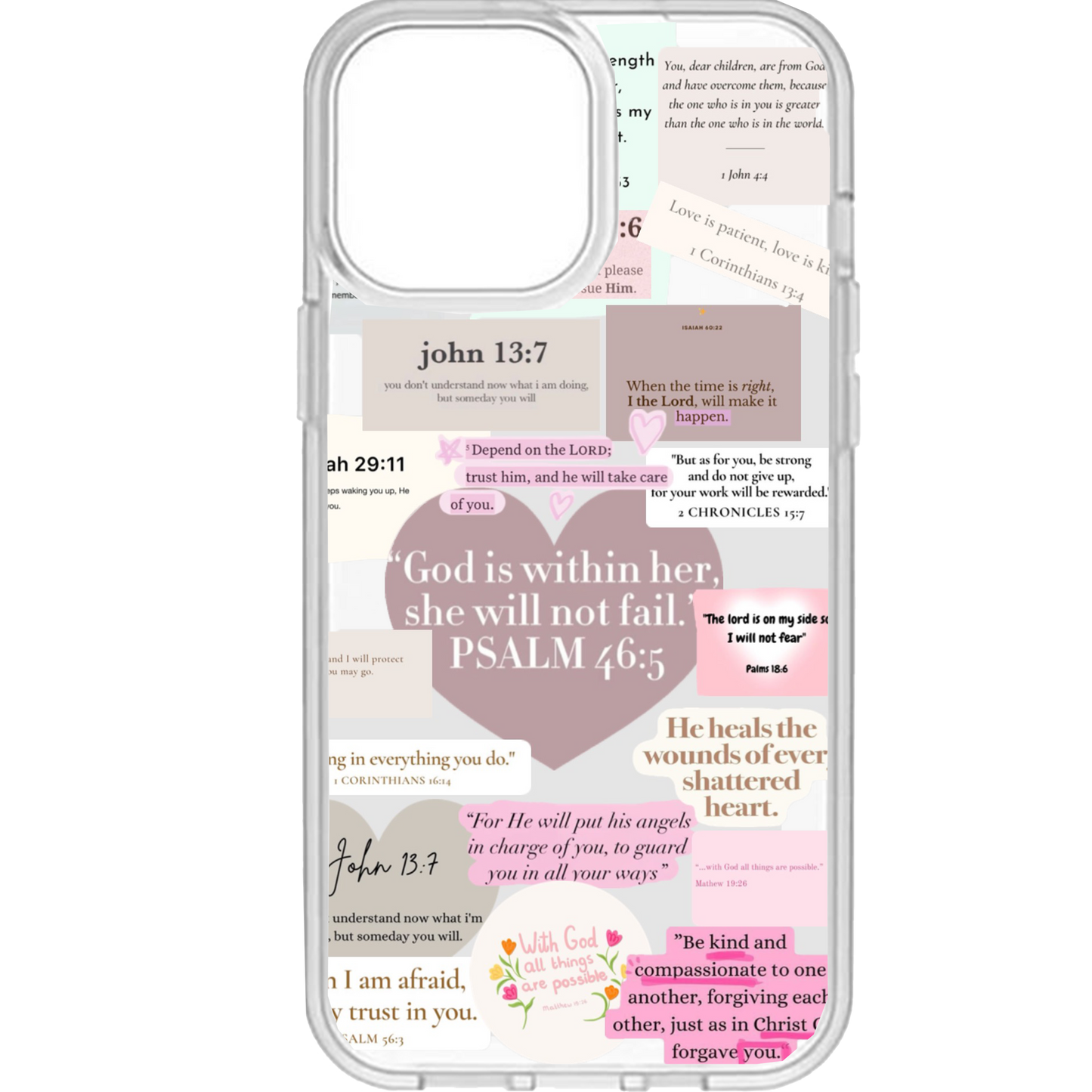 Scriptures collage Clear Phone case 1