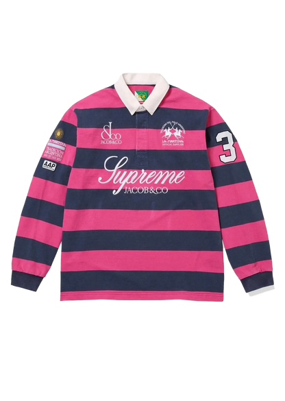 La Martina X Supreme Rugby Stripe Longsleeve Polo