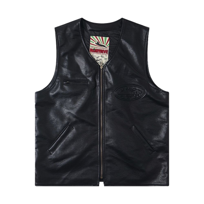 Corteiz Leather Vest -Black