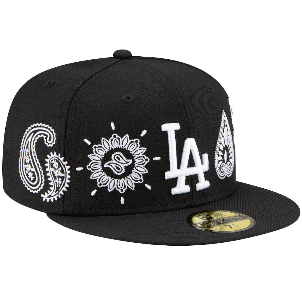 Los Angeles Dodgers New Era Paisley Elements 59FIFTY Fitted Hat - Black