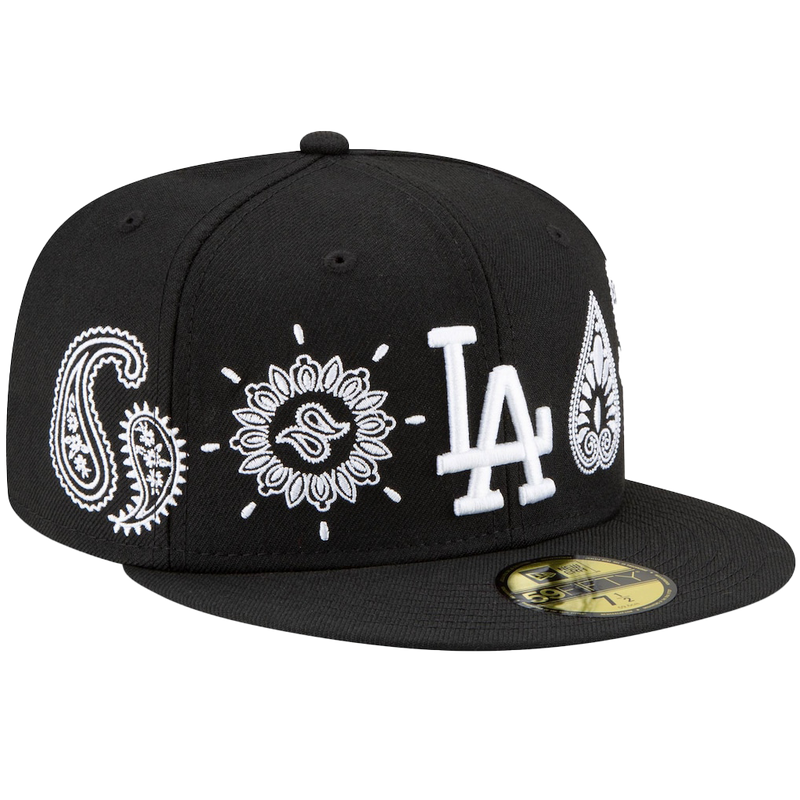 Los Angeles Dodgers New Era Paisley Elements 59FIFTY Fitted Hat - Black