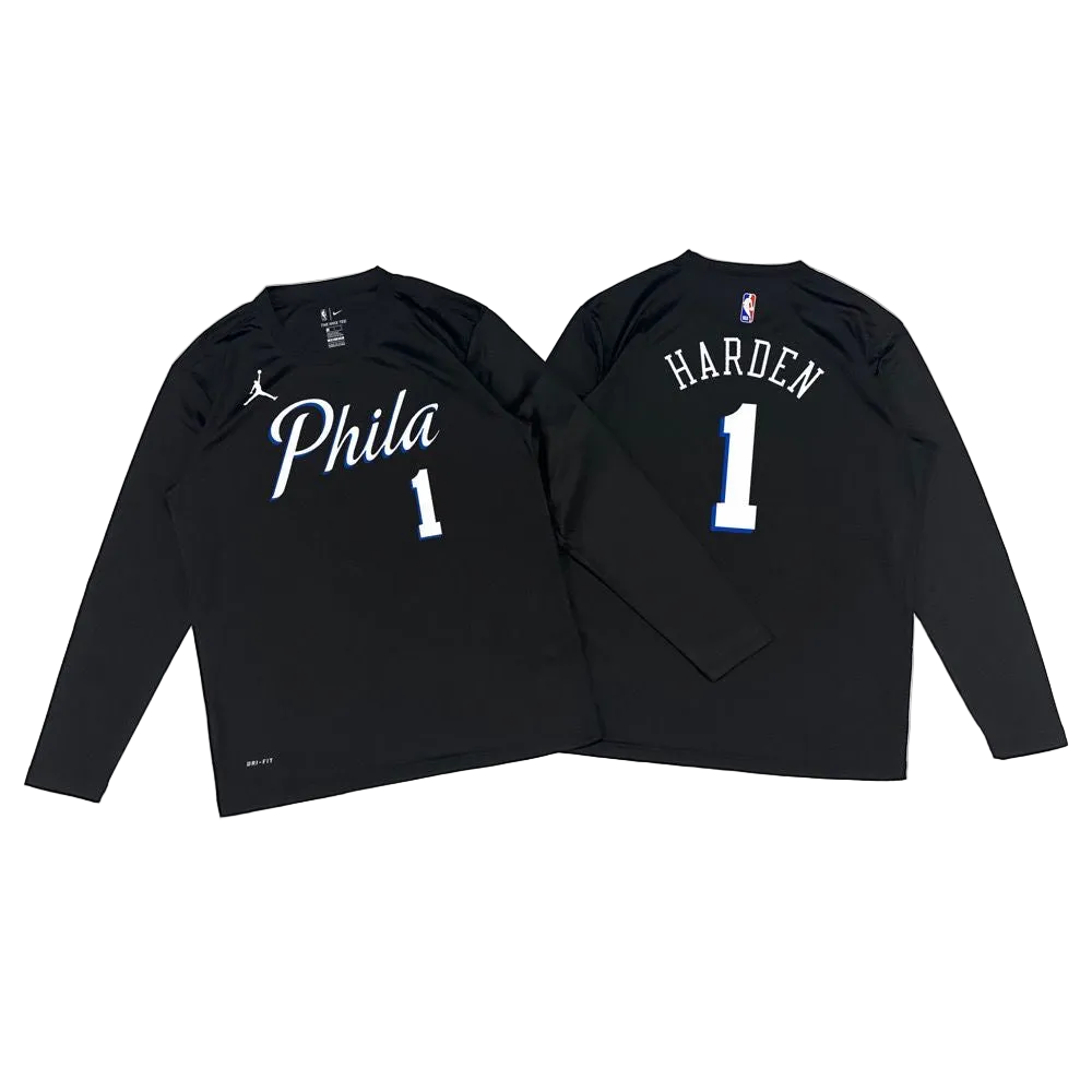 76ers warmup Long sleeve Jersey