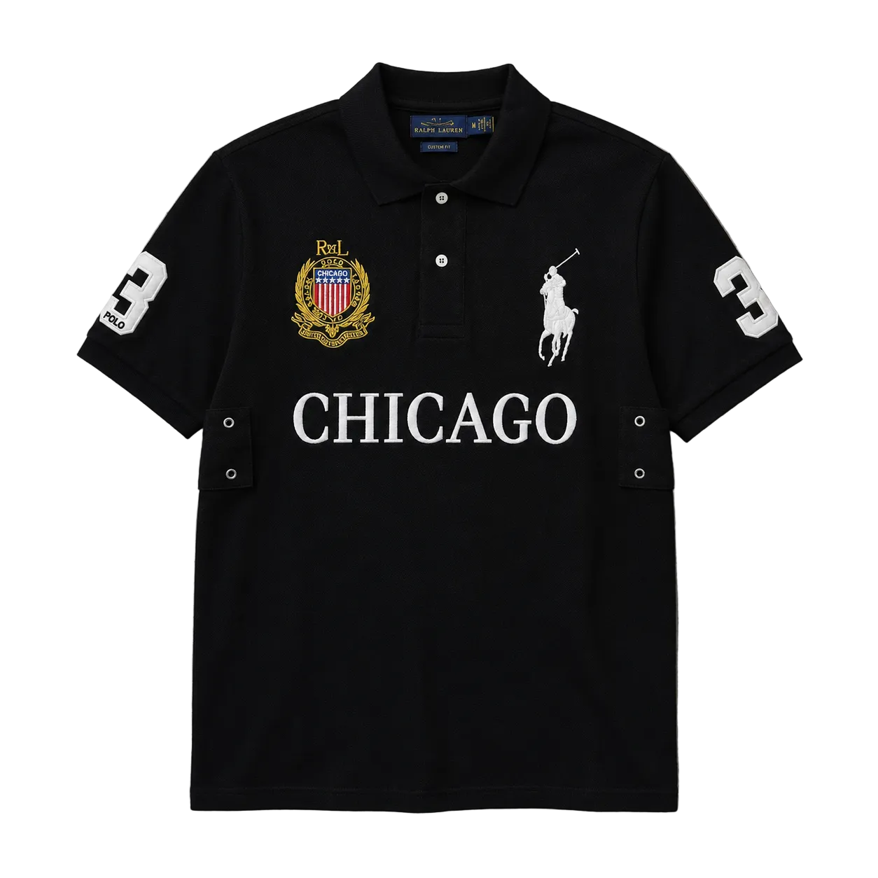 Chicago Black Polo Tshirt