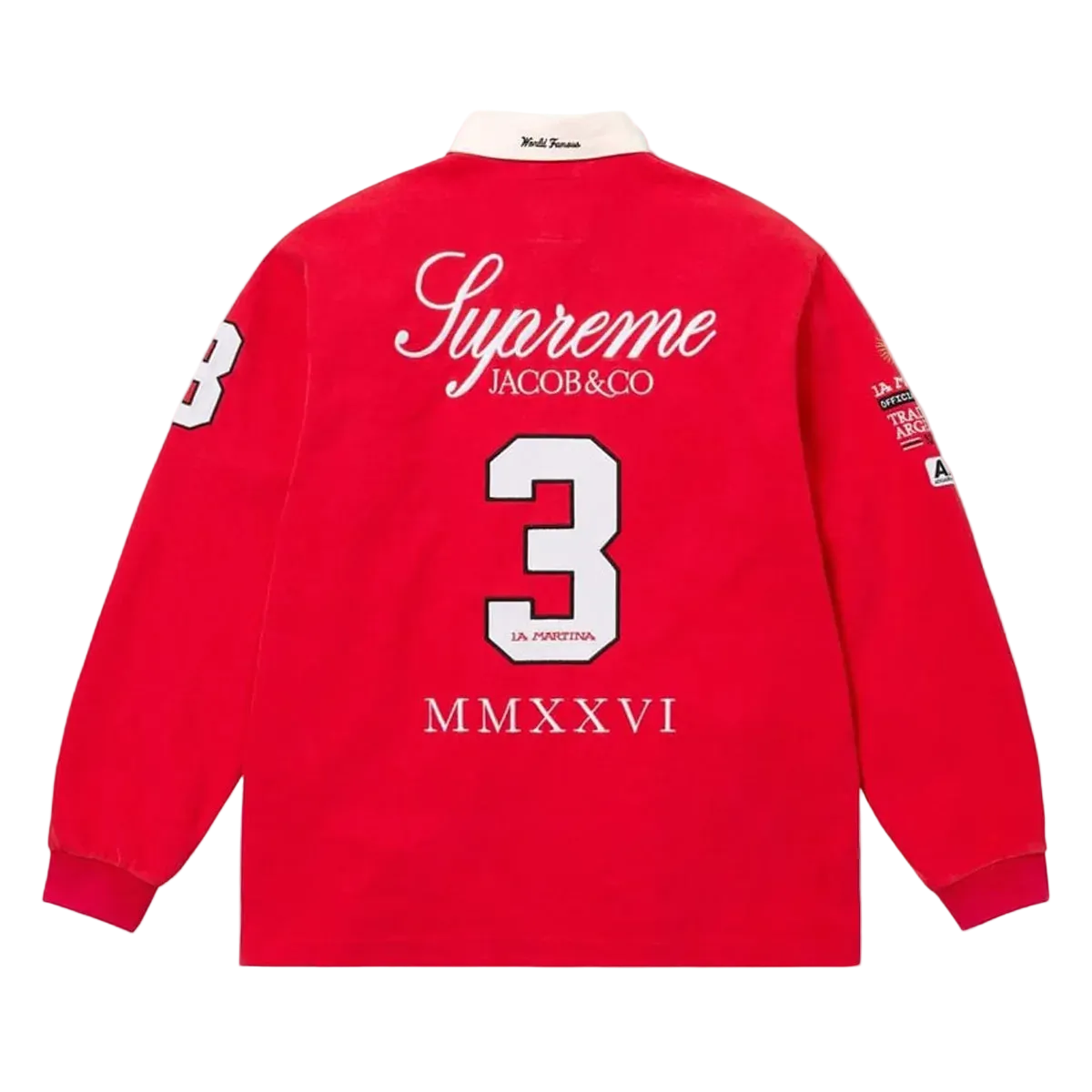 Supreme X La martina long sleeve Polo -Red