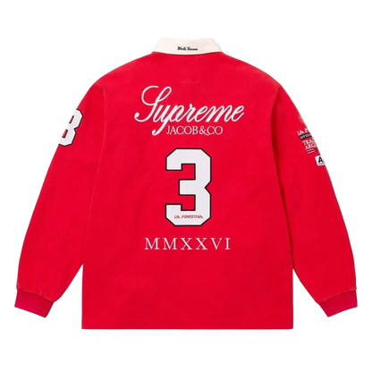 Supreme X La martina long sleeve Polo -Red