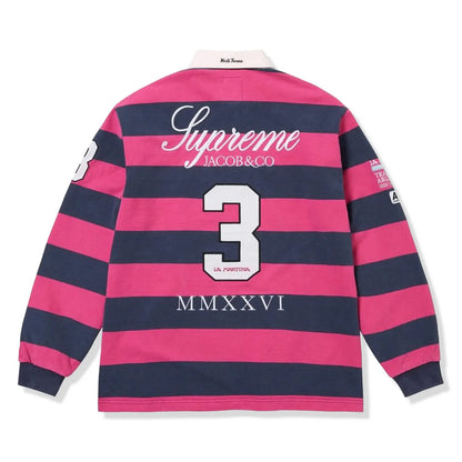 La Martina X Supreme Rugby Stripe Longsleeve Polo